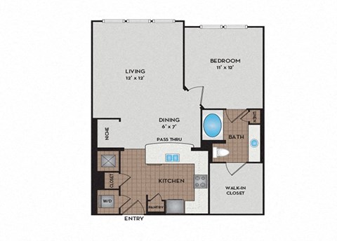 floor plan 1  the residences at townes apartments